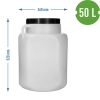 Beczka Kwadratowa na 50 L, biała, z uchwytami 50 L