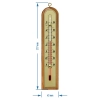Termometr pokojowy ze złotą skalą (-10C do +50C) 22cm, mix
