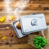 Portable smoker with thermometer & fruit woodchips