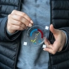 Termometr uniwersalny z higrometrem transparentny, samoprzylepny (-50C do +50C)