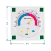 Termometr uniwersalny z higrometrem transparentny, samoprzylepny (-50C do +50C)