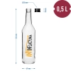 Butelka 0,5 L z zakrętką i nadrukiem Antyinflacyjna - 4 szt.