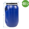 Beczka na kapustę, ogórki 80 L, niebieska z obręczą