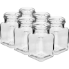 Słoik twist off 150 ml Cztery kąty fi 53 z czarną zakrętką, 6 szt.