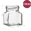 Słoik TO 120 ml Cztery kąty fi 53 zakrętka - 6 szt.