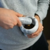 Marmurowy moździerz kuchenny, szary, fi 10,5 cm