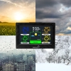 Stacja pogodowa RCC – elektroniczna, podświetlana, bezprzewodowa, 3 czujniki, czarna