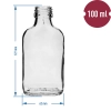 Butelka na nalewki typu piersiówka 100 ml 10 szt.