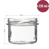 Słoik TO 235 ml z kolorową zakrętką fi82 - 6szt.