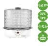 Suszarka do grzybów, owoców, warzyw i ziół z regulacją temp, 240W, transparentna