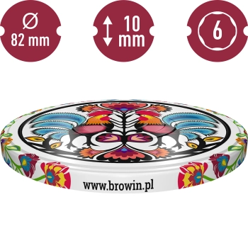 Zakrętka fi 82/6 Folk, 10 szt.