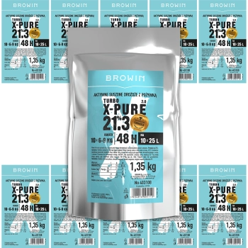 Drożdże Turbo X-Pure 21,3%, 10 x 25 L, 1,35 kg
