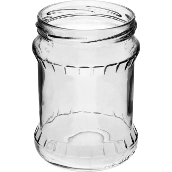 Słoik fisz karbowany 500 ml - ze złotą zakrętką fi 82/6, 6 szt.