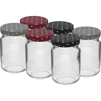 Słoik TO 156 ml kolorowa zakrętka fi 53/4 -6 szt.