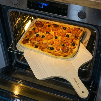 Kamień do pizzy prostokątny, wykonany z kordierytu, - 38 x 30,5 cm