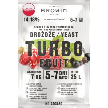 Drożdże winiarskie Turbo Fruit 5-7 dni