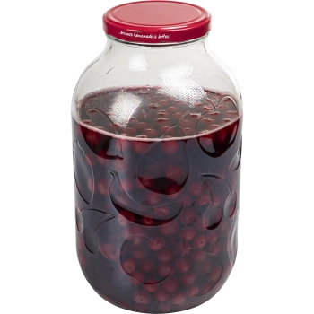 Słoik 5 L z ornamentem zakrętka bordo fi 100