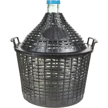 Balon do wina 15 L w koszu plastikowym