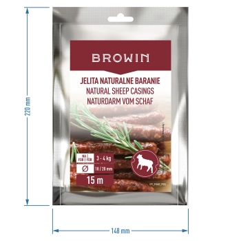 Jelita naturalne baranie - kaliber18/20mm, 15m