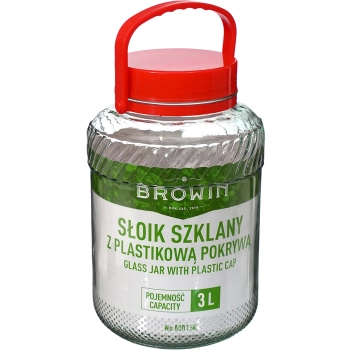 Słoik 3 L z plastikową pokrywą