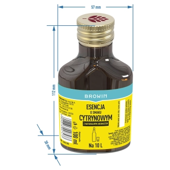 Esencja o smaku cytrynowym z naturalnym aromatem na 10 L - 100 ml