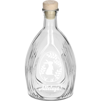 Butelka 500ml z korkiem, nadruk JAJKO