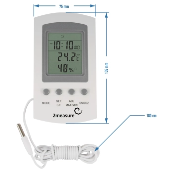 Stacja pogodowa – elektroniczna, sonda, biała