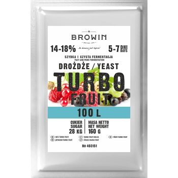 Drożdże winiarskie Turbo Fruit 5-7 dni 100 L