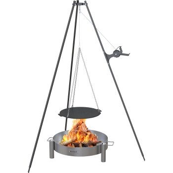 Patelnia grillowa, żeliwna, fi 44 cm