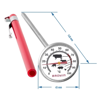 Termometr kuchenny z grafiką (0C do +100C) 12,5cm