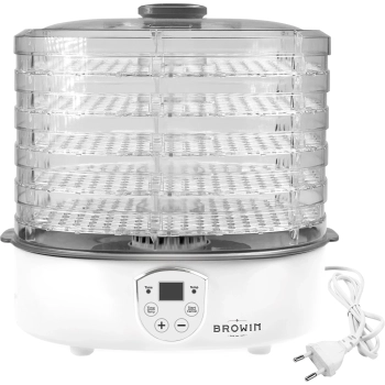 Suszarka do grzybów, owoców, warzyw i ziół z regulacją temp, 240W, transparentna