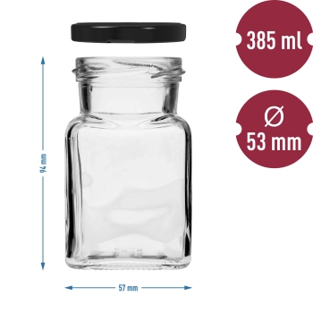 Zestaw 12 x słoik 150 ml + 30 etykiet do oznaczania przypraw