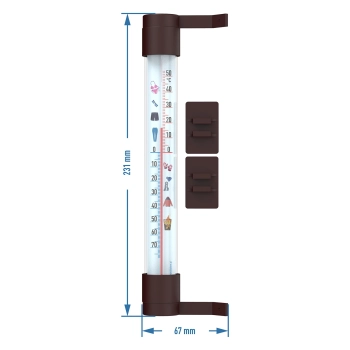 Termometr zewnętrzny z grafiką - ubrania (-50C do +50C) 23cm mix