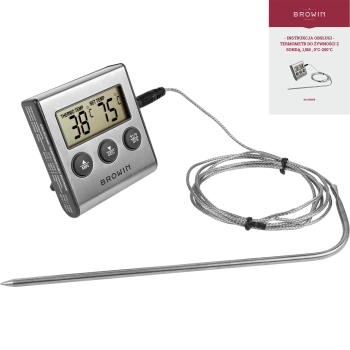 Elektroniczny termometr kuchenny z sondą (0C do 250C)