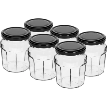Słoik Konfitura 230ml z zak. czarną fi63/4 - 6szt