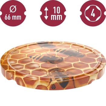 Zakrętka fi 66 plaster miodu - 10 szt.