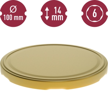 Zakrętka fi 100 złote - 10 szt.