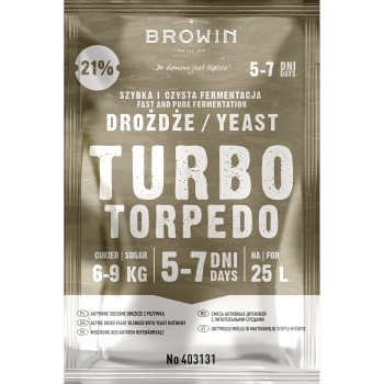 Drożdże gorzelnicze Turbo Torpedo 5-7 dni 21% 100g