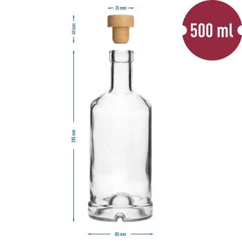 Butelka Gabinetowa 0,5 L z korkiem