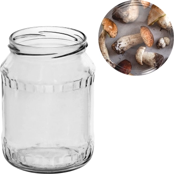 Słoik TO 720 ml z zakrętką kolorową fi 82/6 - 6 szt.