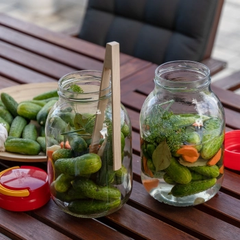 Słoik TO 3 L z plastikową zakrętką + szczypce fi 100