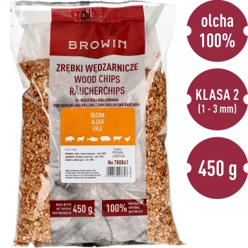 Zrębki do wędzenia/grillowania, olcha, 450 g, kl. 2