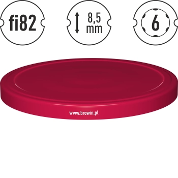 Zakrętka fi 82/6 bordo - 10 szt.