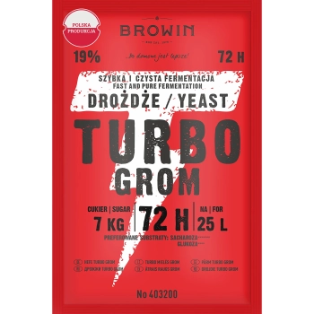 Drożdże gorzelnicze Turbo Grom 72h