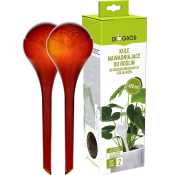 Kule nawadniające do roślin, bursztynowe przezroczyste, 400 ml, 2szt.