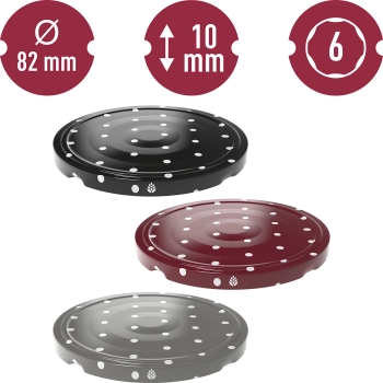 Zakrętka fi 82/6 kropki mix - 10 szt.