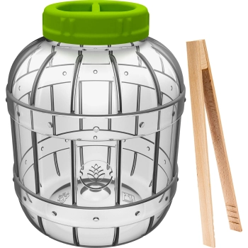 Nietłukący, wielofunkcyjny słoik do kiszenia + szczypce, 5 L