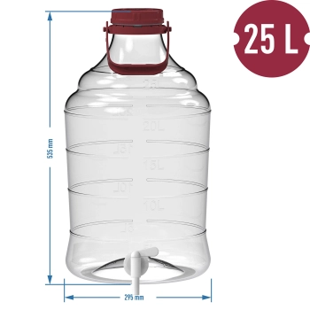 Nietłukący balon 25 L z uchwytem i kranikiem