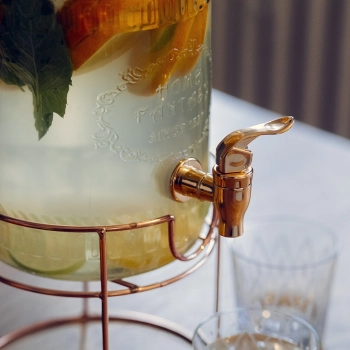 Słoik z kranikiem 3,8 L na stojaku