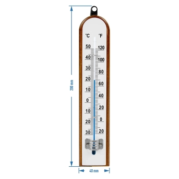 Termometr pokojowy z białą skalą (-30C do +50C) 20cm